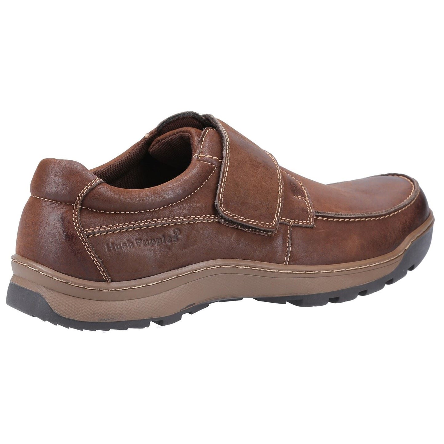 Hush Puppies Men's Casper Touch Fastening Shoes in Brown