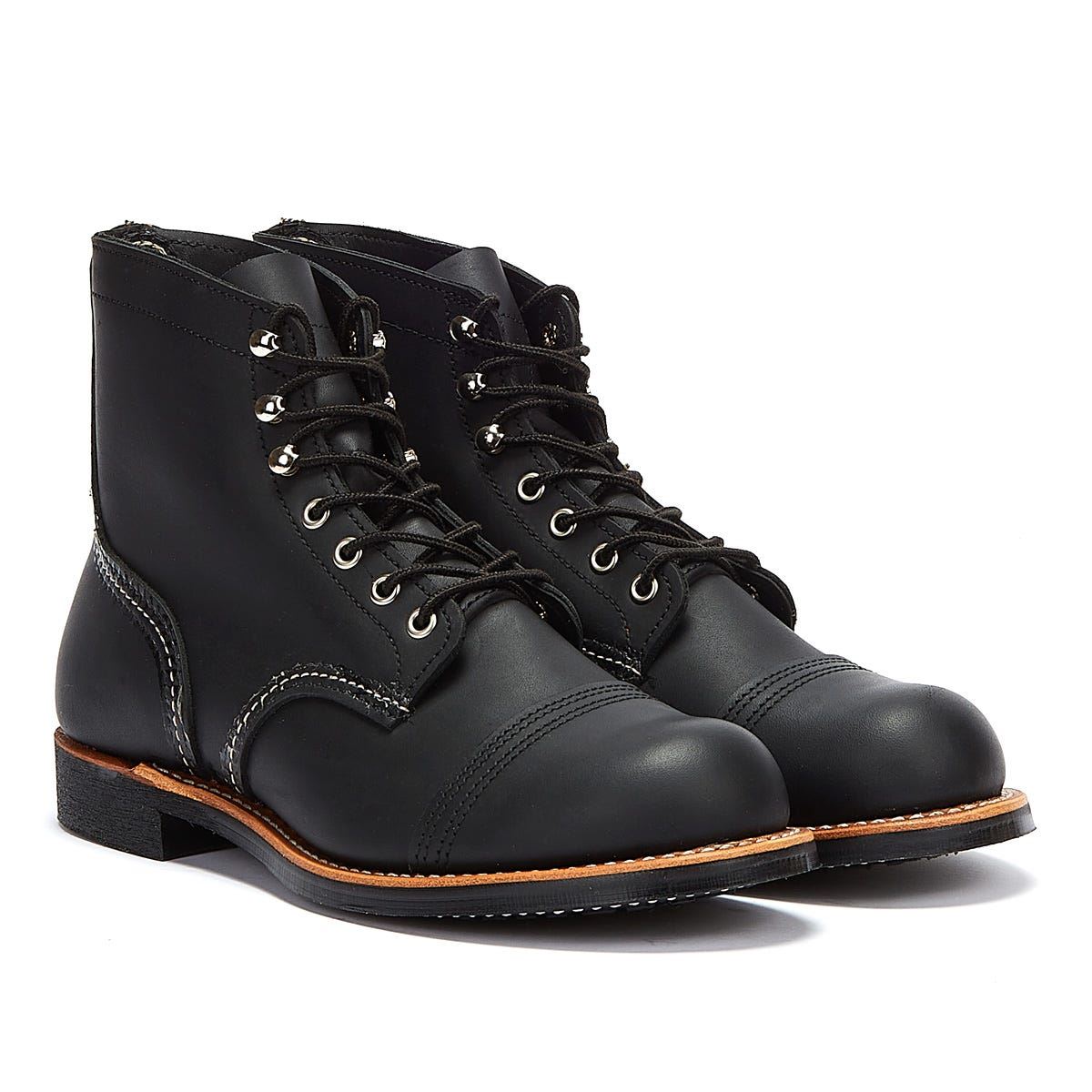 RED WING 8084 MENS IRON RANGER BLACK HARNESS LEATHER