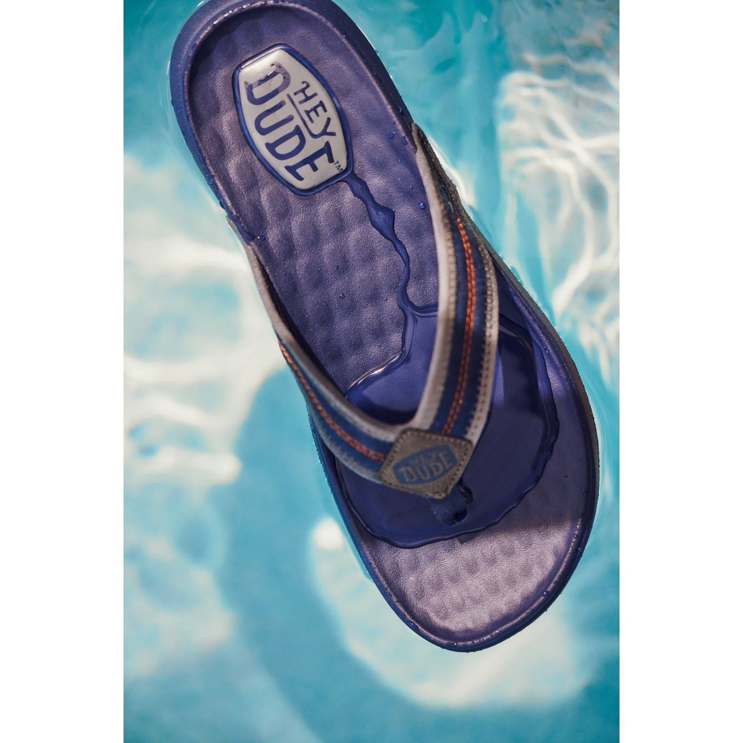 HEYDUDE Men's Myers Flip Sport Mode Sandal in Navy/Navy