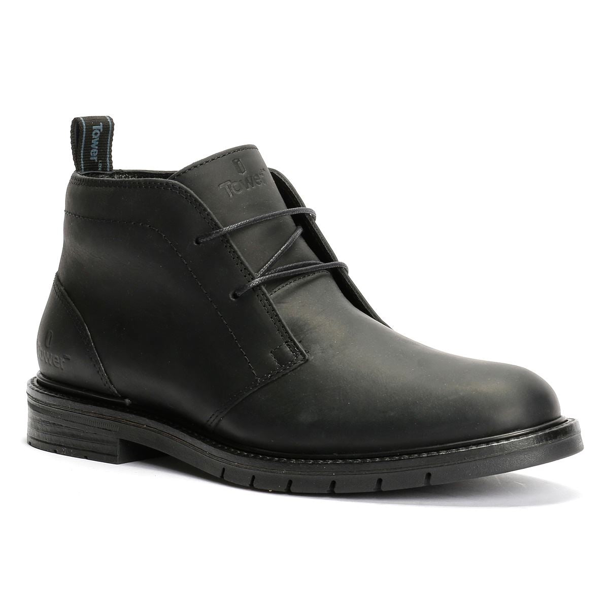 Tower London Armour Lace Up Leather Men's Black Boots