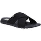 HEYDUDE Women's Christi Slide Distressed Sandal in Black