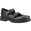 Hush Puppies Ella Leather Youth Black Shoes