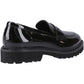Hush Puppies Grazia Patent Leather Junior Black Loafers