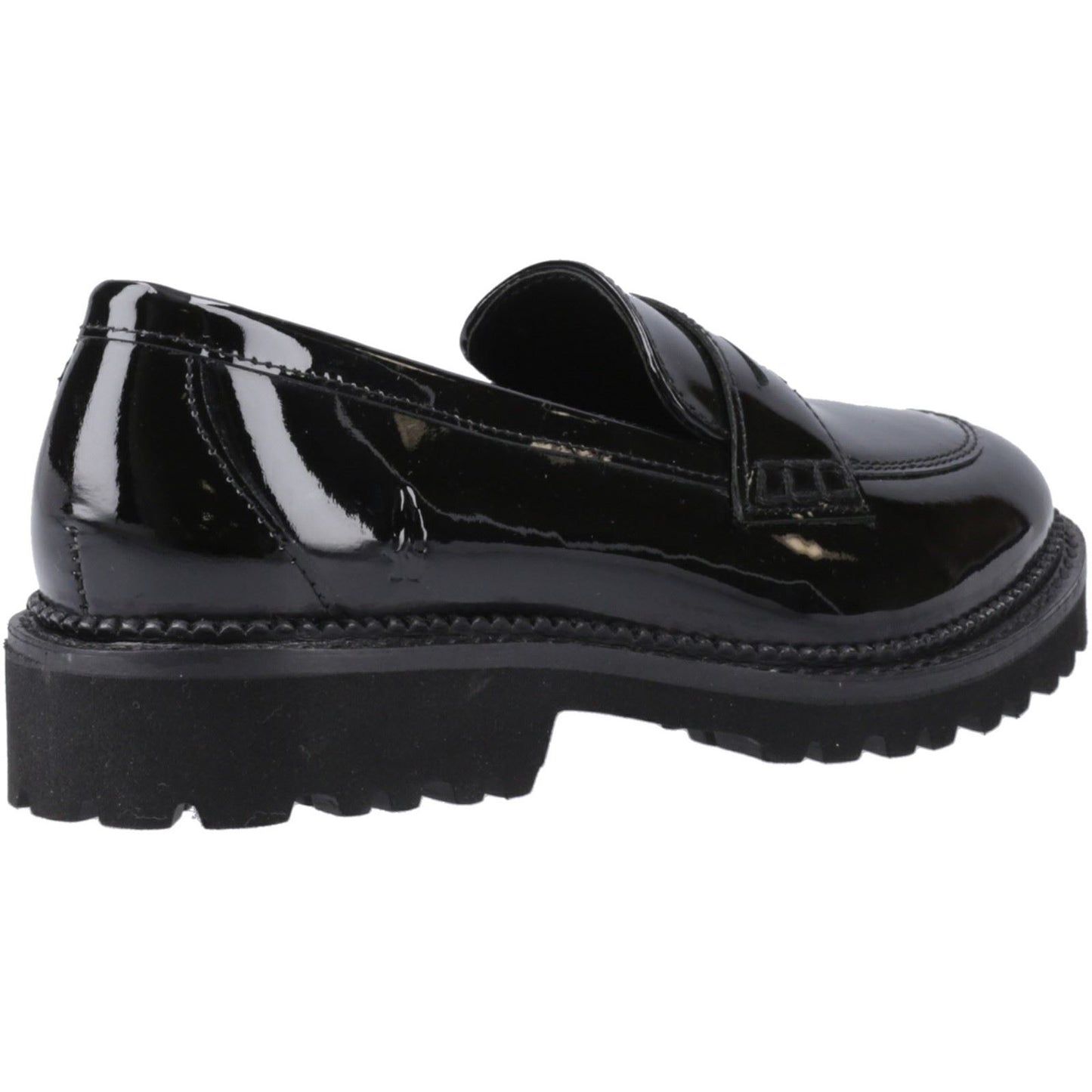 Hush Puppies Grazia Patent Leather Junior Black Loafers