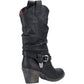 Rocket Dog Women's Sidestep Mid-Calf Western Boot in Black