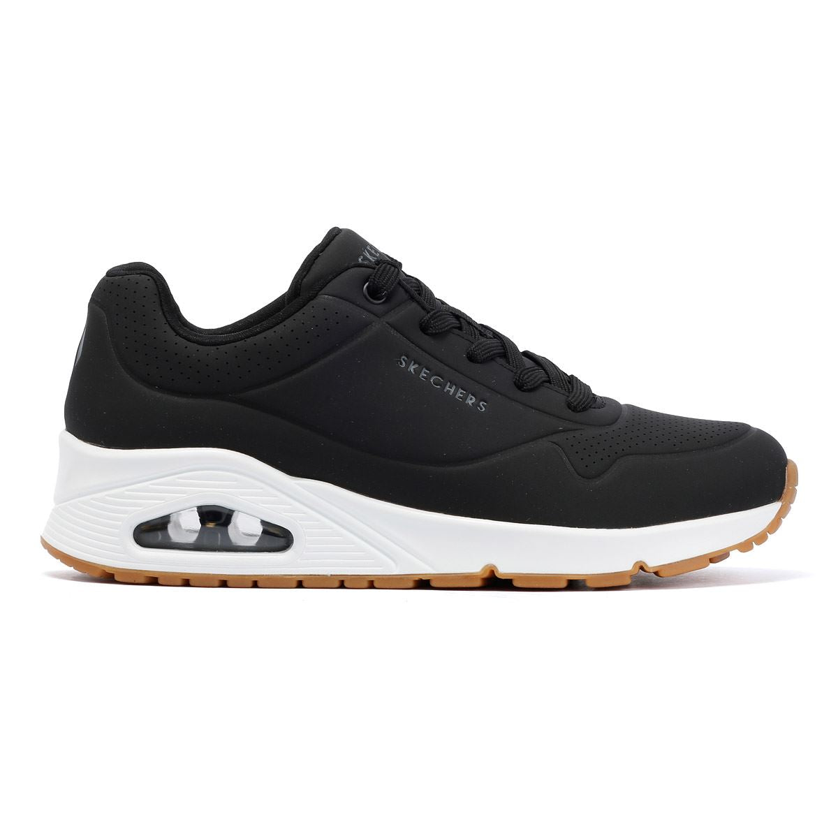 Skechers - 73690-BLACK WOMENS UNO BLACK/WHITE