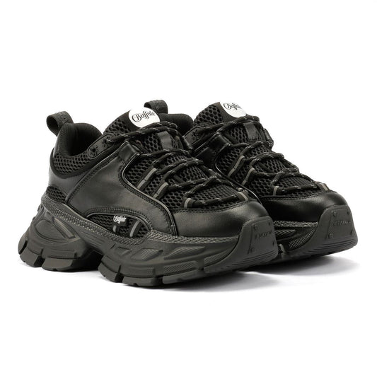 Buffalo Saturn Lace Women's Black Trainers