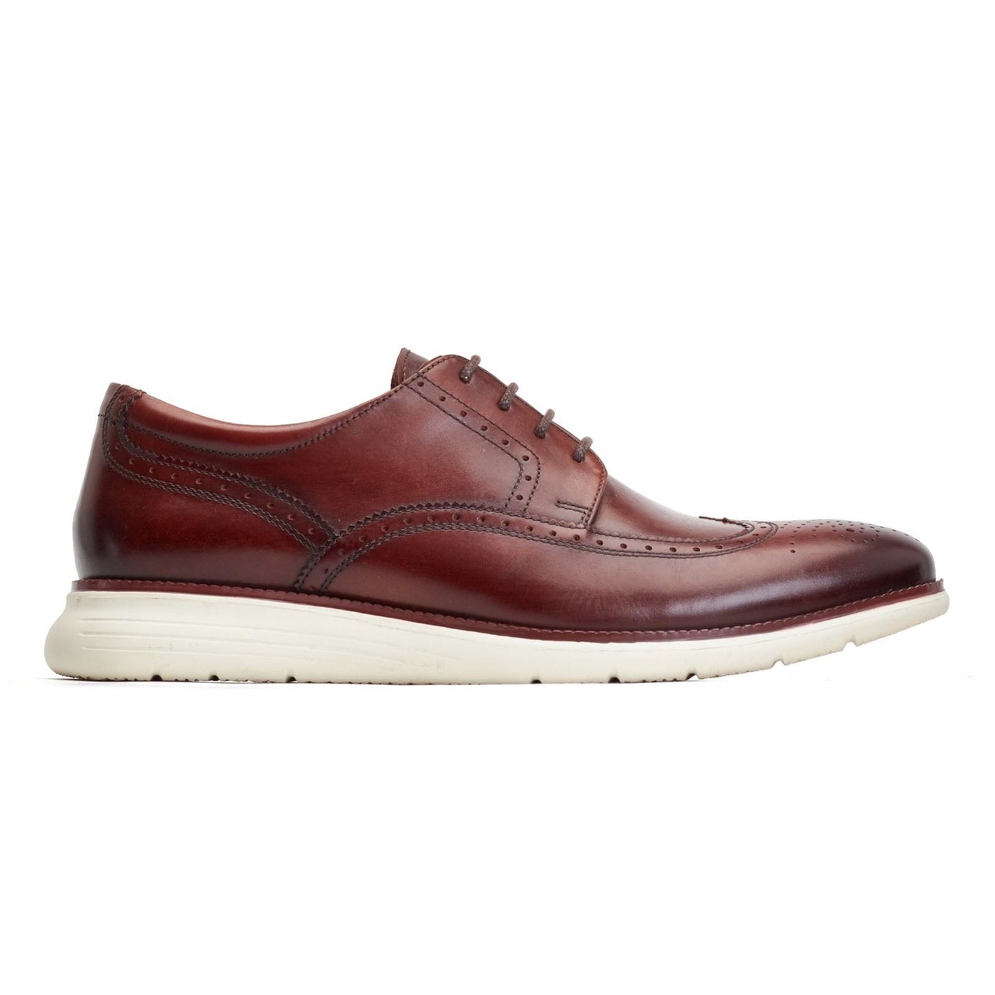 Base London Flight Leather Men's Burnt Brown Brogues Shoes
