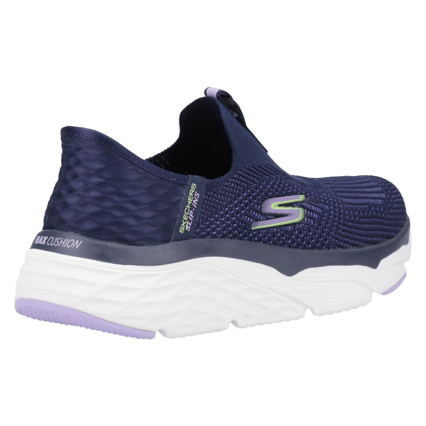 Skechers Women's Max Cushioning - Smooth Shoe in Navy/Lavender