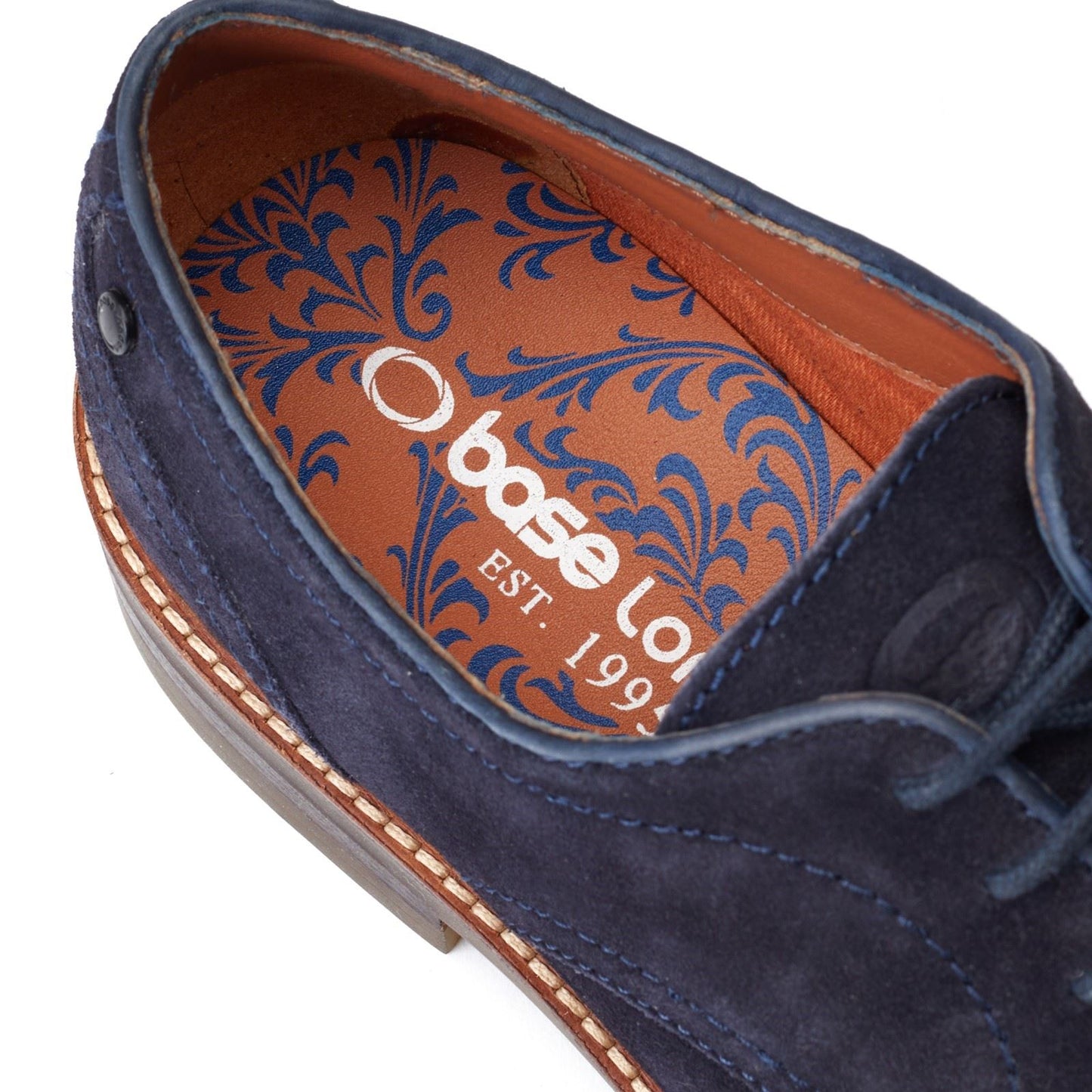 Base London Men's Mawley Derby Shoe in Navy