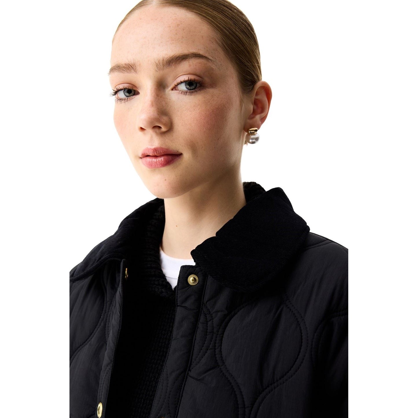 Hunter Witton Quilted Shacket Women's Black Quilted Jackets