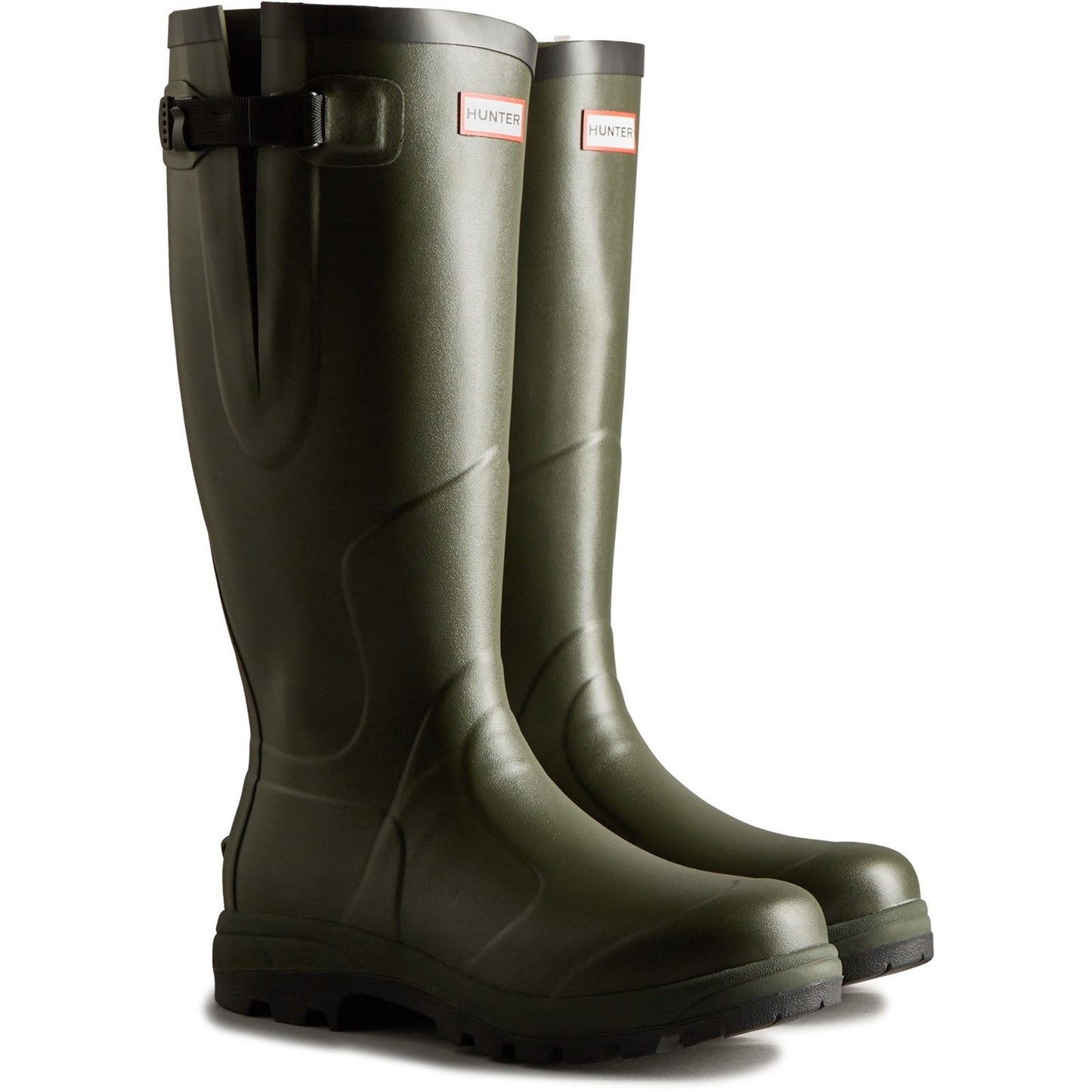 Hunter Unisex Balmoral Adjustable Classic Wellington in Dark Olive