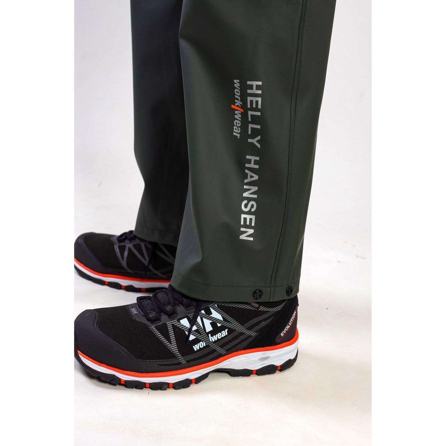 Helly Hansen Workwear Voss Polyester Unisex Adults Green Rain Trousers