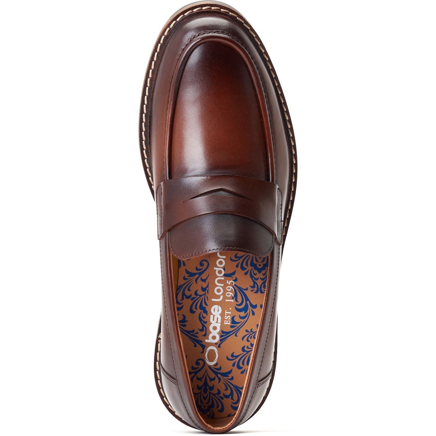 Base London Men's Ivey Loafer in Burnt Brown