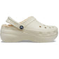 Crocs Women's Classic Platform Lined Clog in Bone