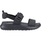HEYDUDE Women's Collins Mono Sport Sandal in Black/Black
