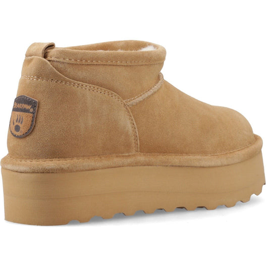 Bearpaw Retro Super Shorty Suede Women's Coffee Winter Ankle Boots