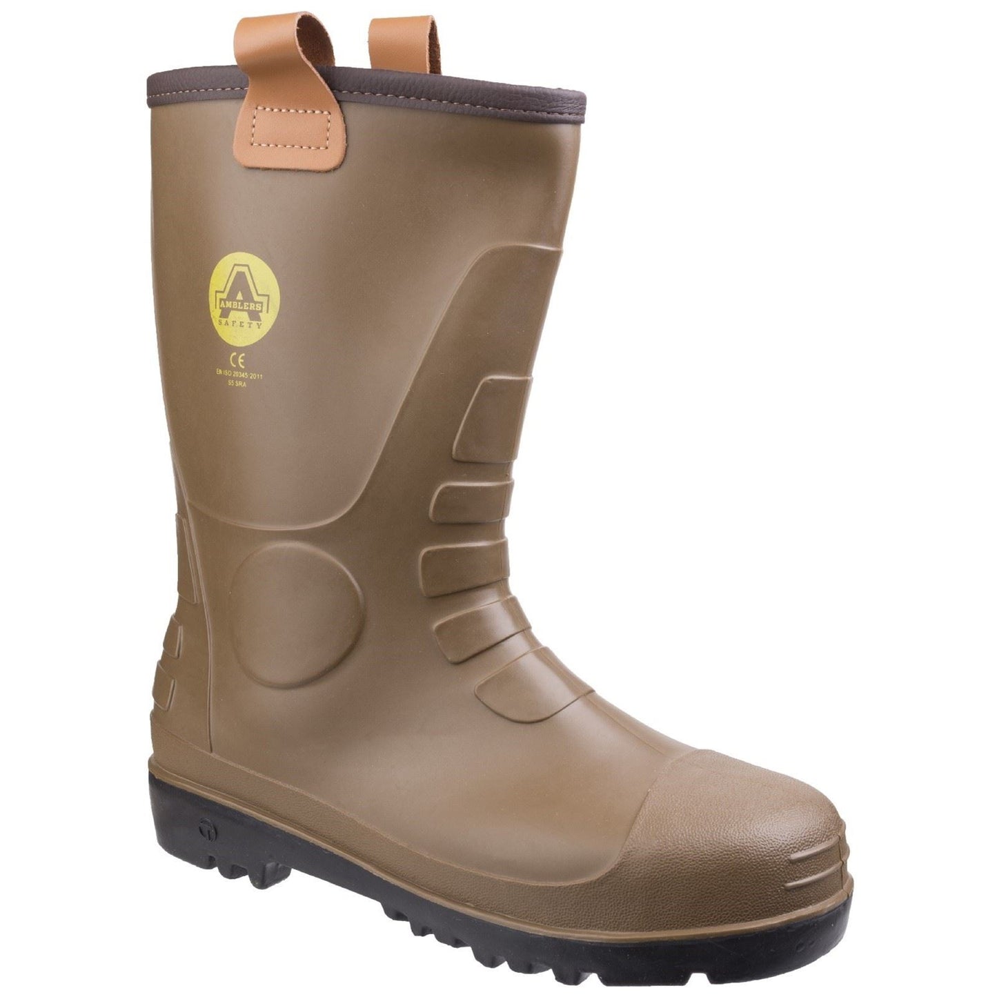 Amblers Safety Men's FS95 Waterproof PVC Pull on Safety Rigger Boot in Tan