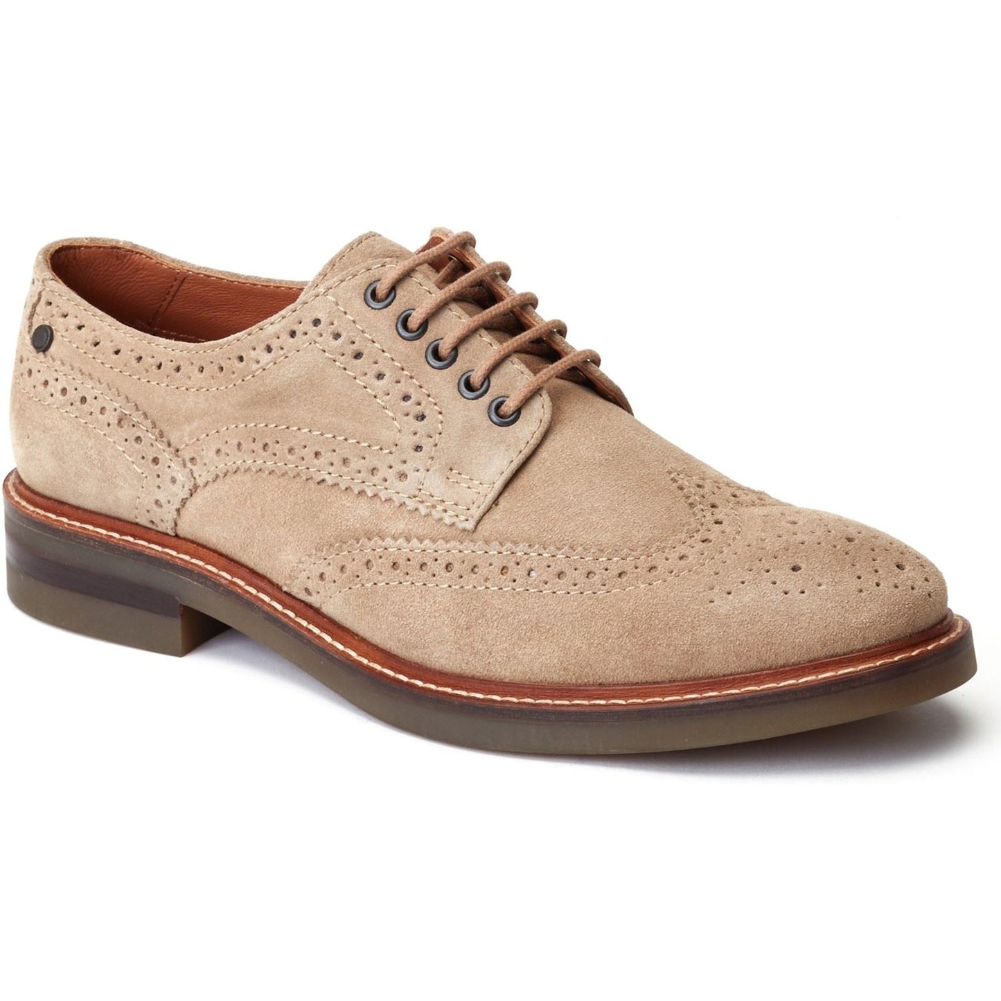 Base London Men's Hatfield Brogue Shoe in Sand