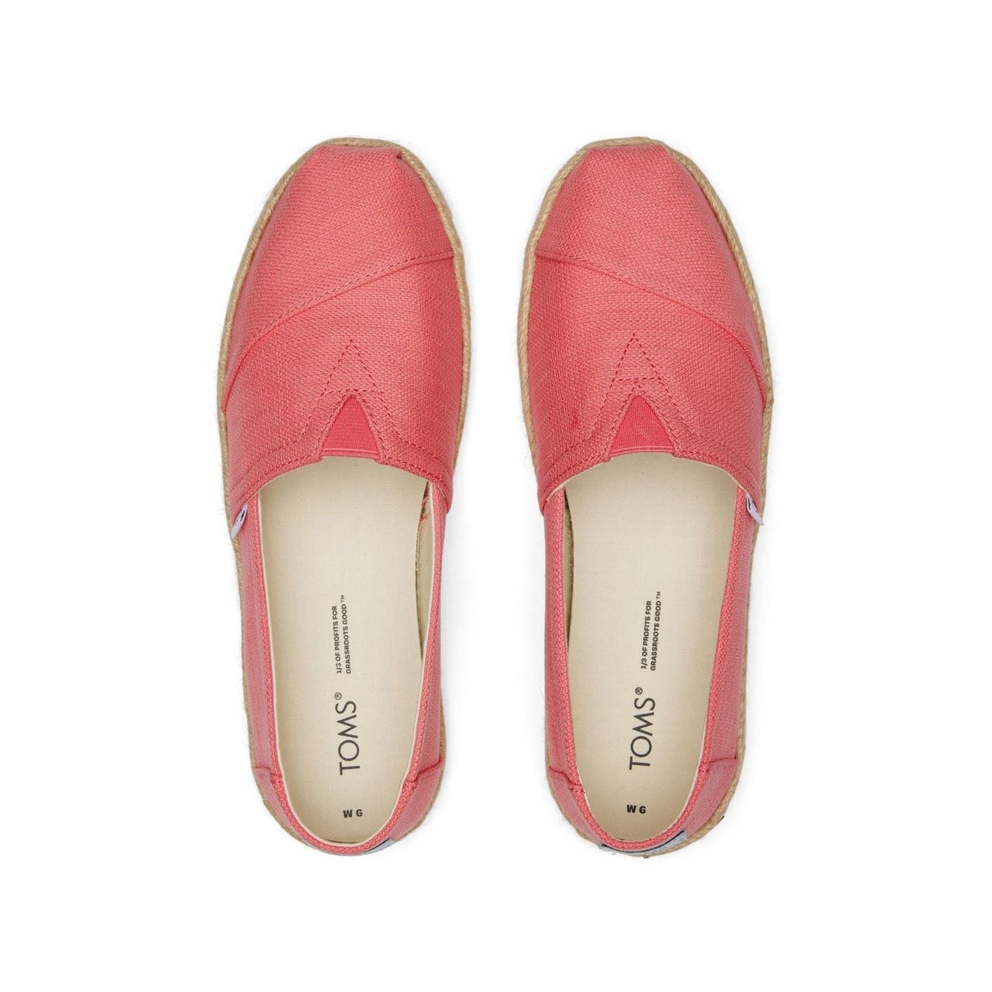 TOMS Women's Alpargata Rope Shoe in Peach