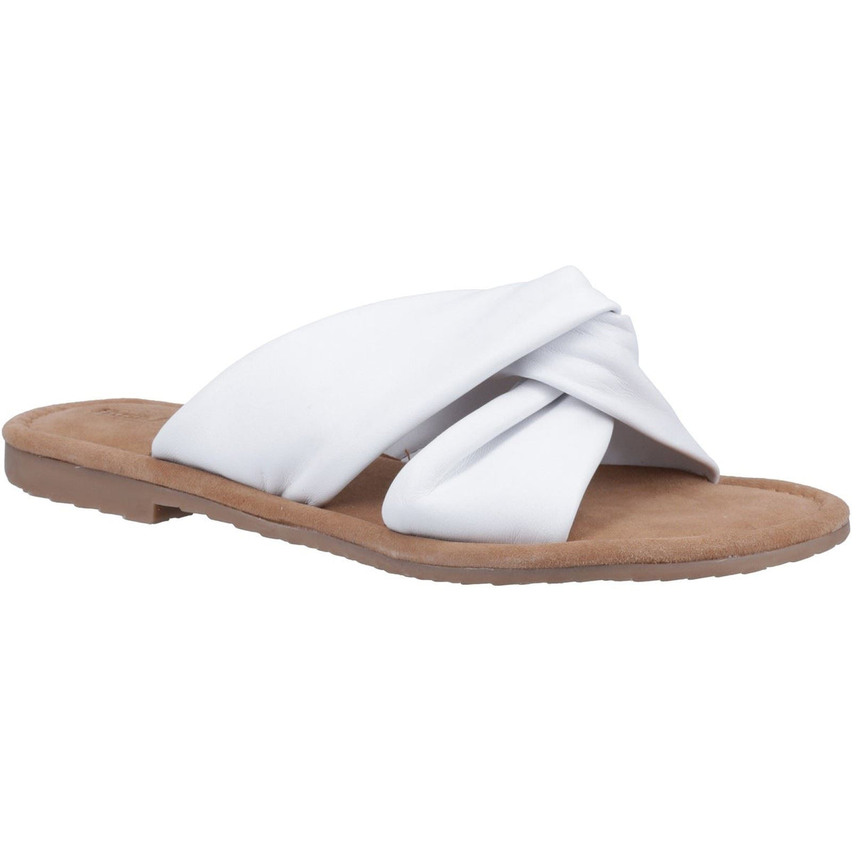 Hush Puppies Amy Wide Fit Leather Women's White Sandals