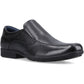 Hush Puppies Dumfries Leather Boy's Black Loafers