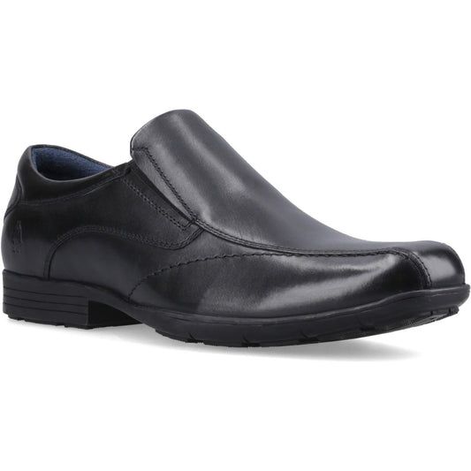 Hush Puppies Dumfries Leather Boy's Black Loafers
