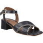 Hush Puppies Lyla Heeled Leather Women's Black Sandals