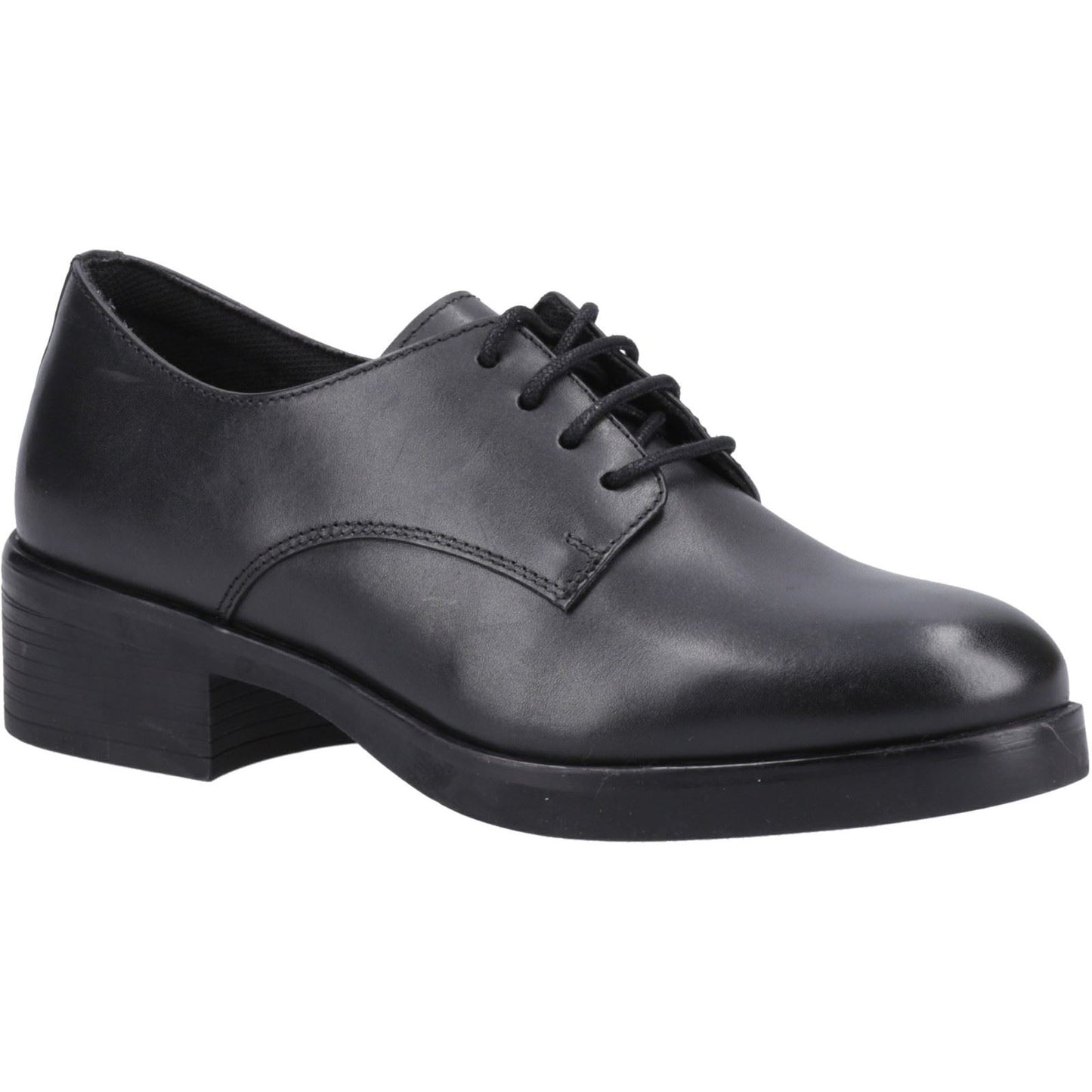 Hush Puppies Anastasia Leather Women's Black Lace-Up Shoes