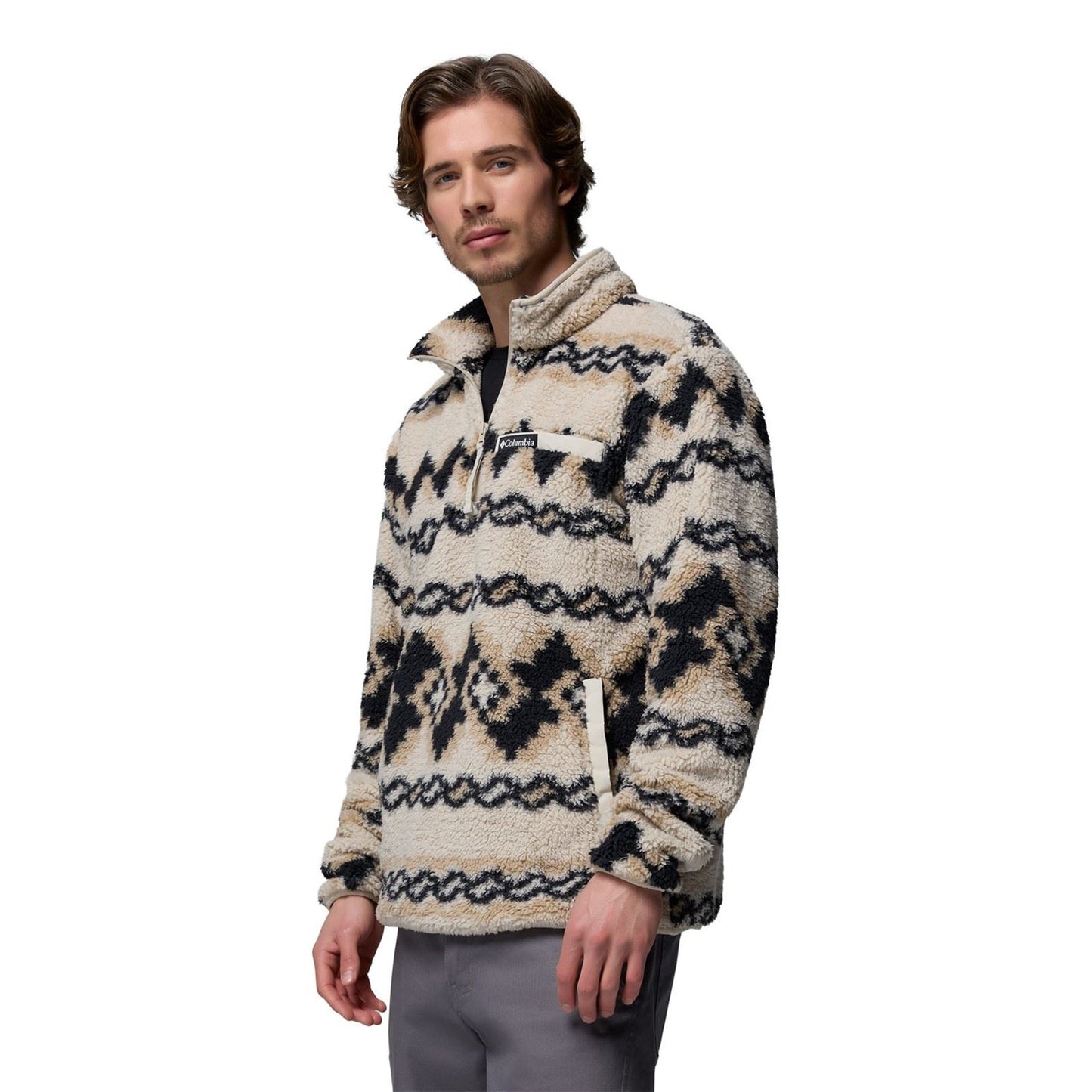 Columbia Rugged Ridge High Pile Half Zip Men's Brown Fleece Pullover