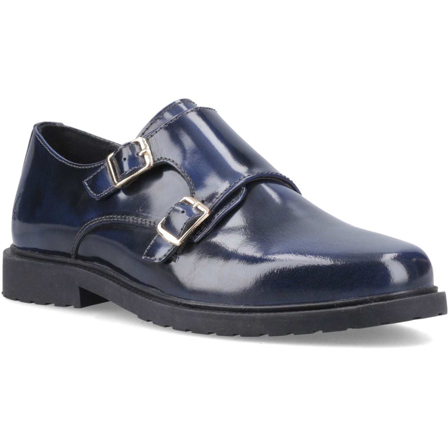 Hush Puppies Verity Hi-Shine Leather Women's Navy Shoes