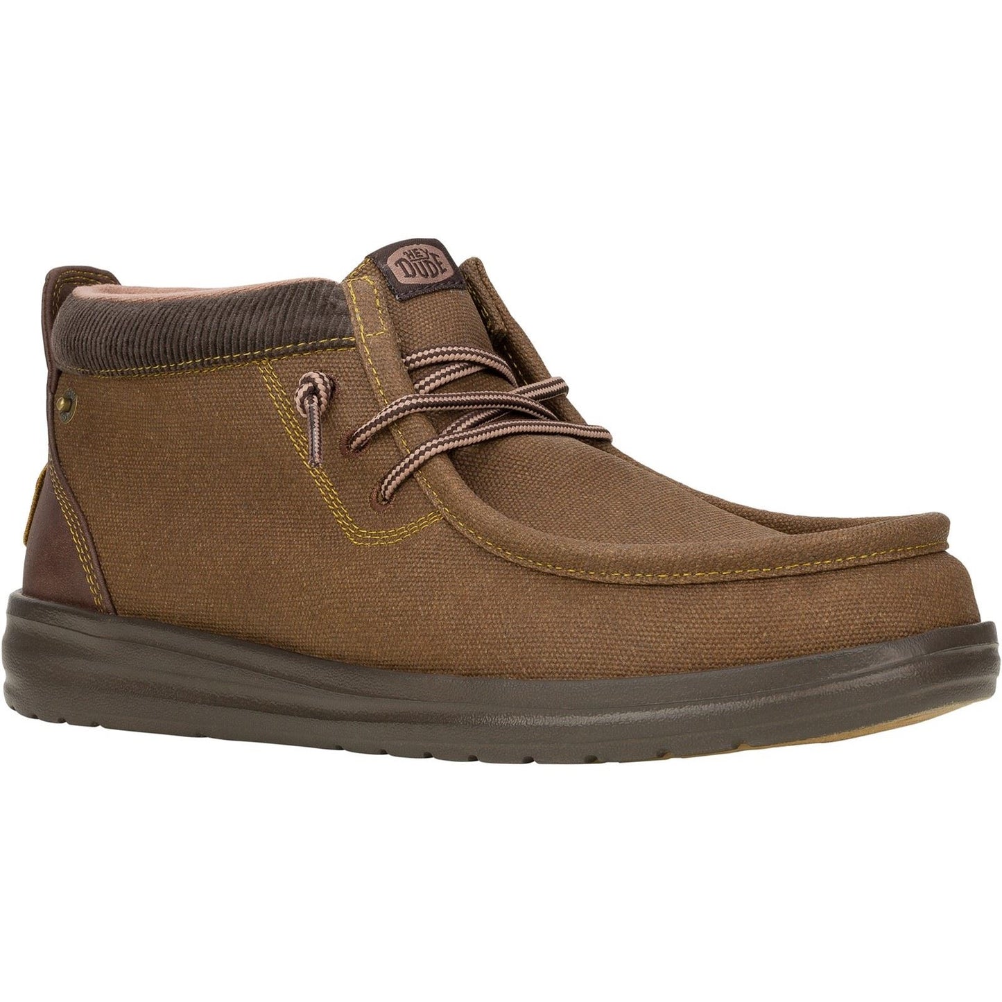 HEYDUDE Men's Wally Mid GripR Boots in Dark Brown