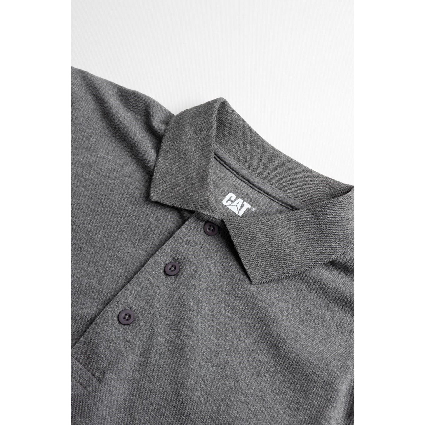 Caterpillar Men's Essentials Polo Shirt in Dark Heather Grey