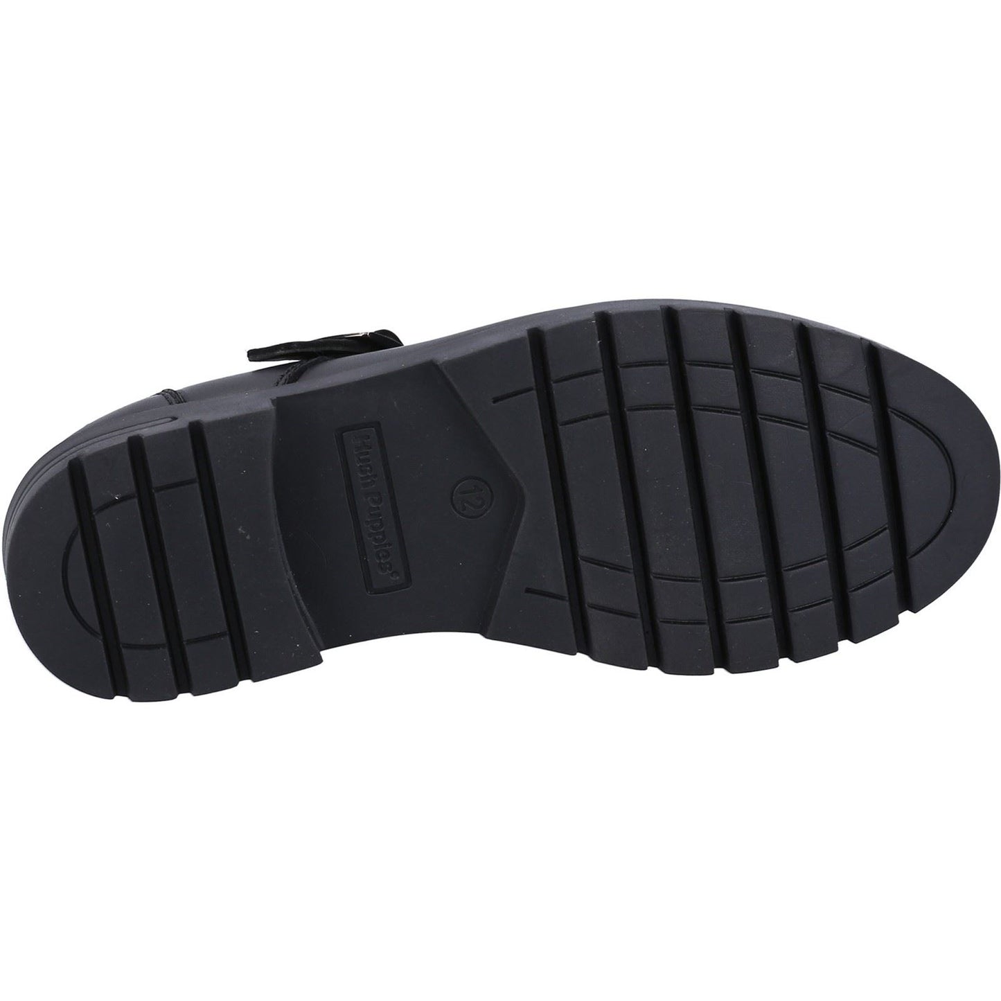 Hush Puppies Fiona Leather Youth Black Shoes