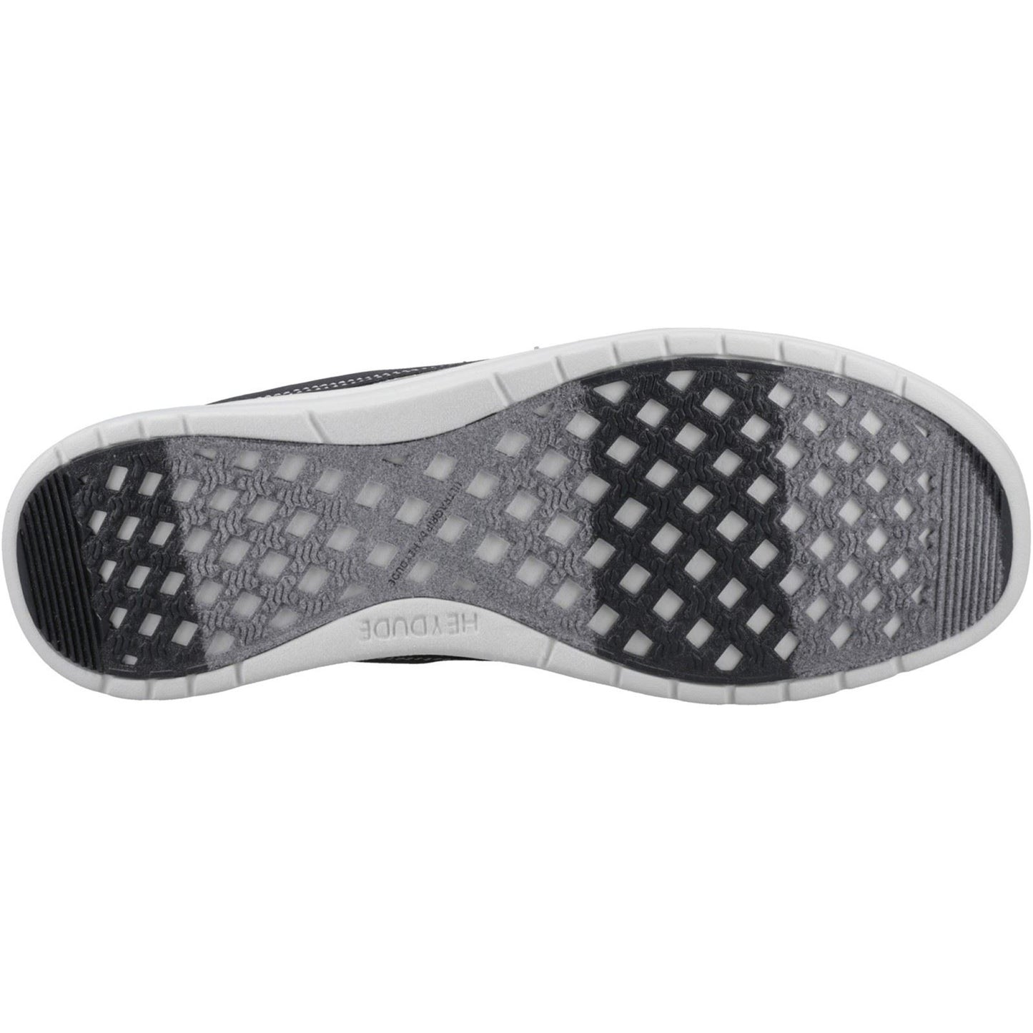 HEYDUDE Welsh Grip Classic Mesh Cotton Blend Men's Black/Storm Gray Boat Shoes