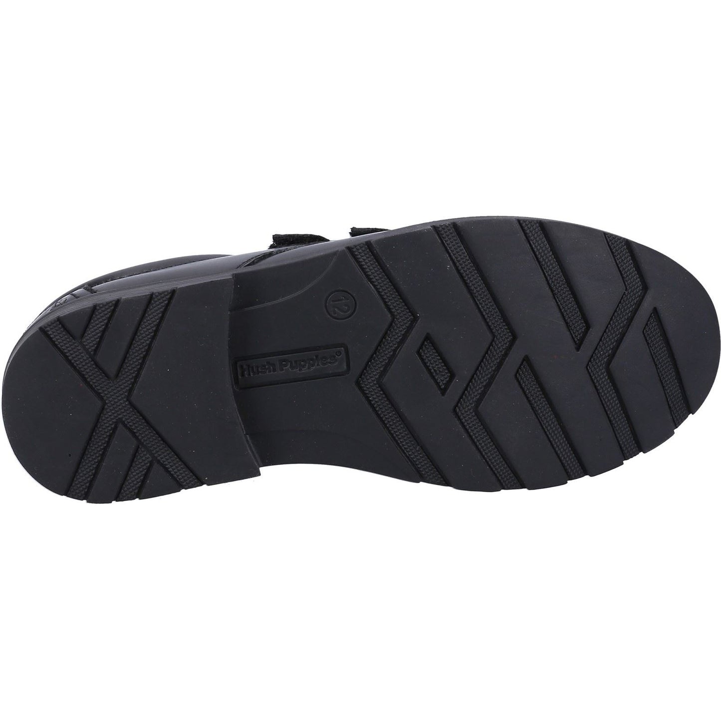 Hush Puppies Logan Leather Youth Black Shoes