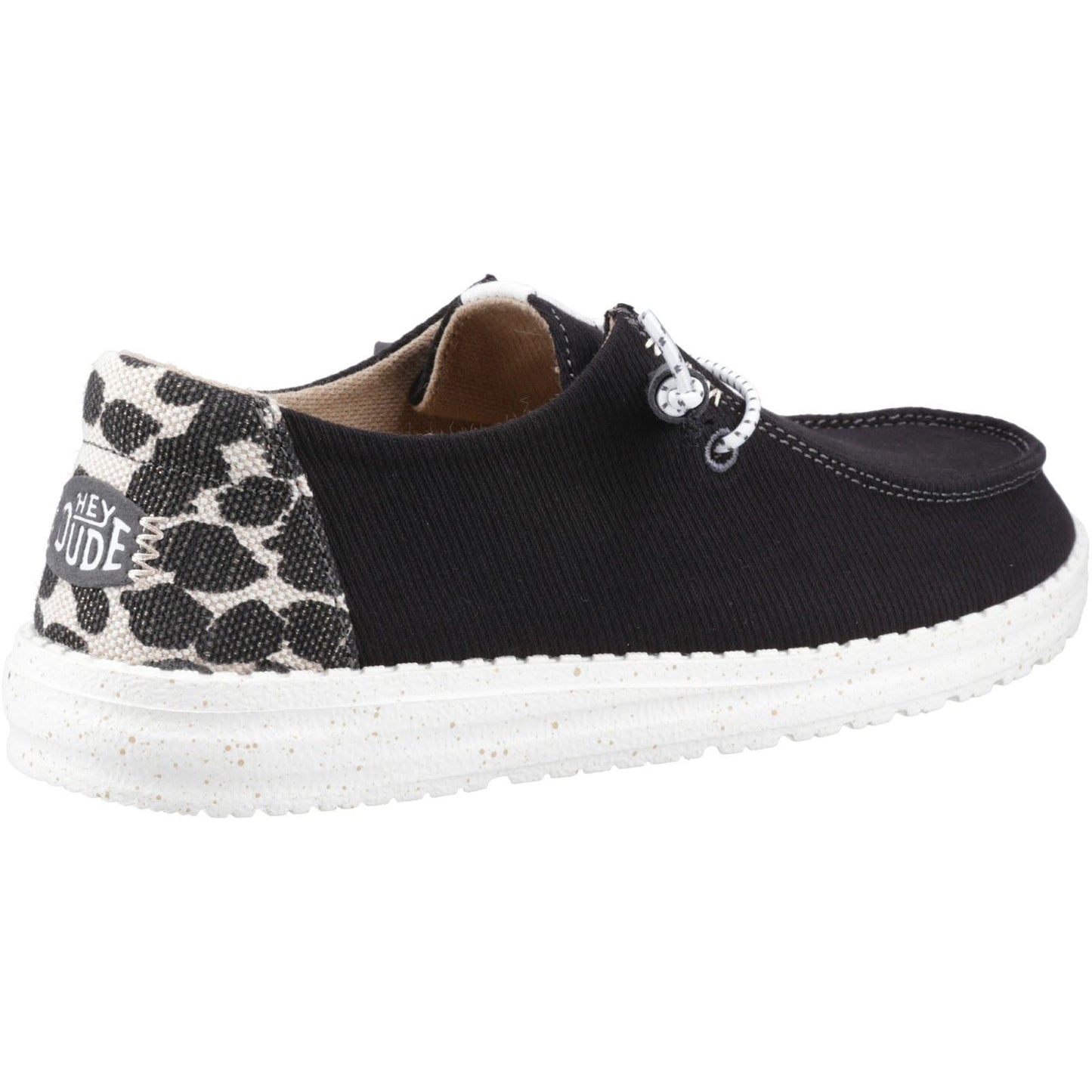 HEYDUDE Women's Wendy Leopard Shoe in Black/Leopard