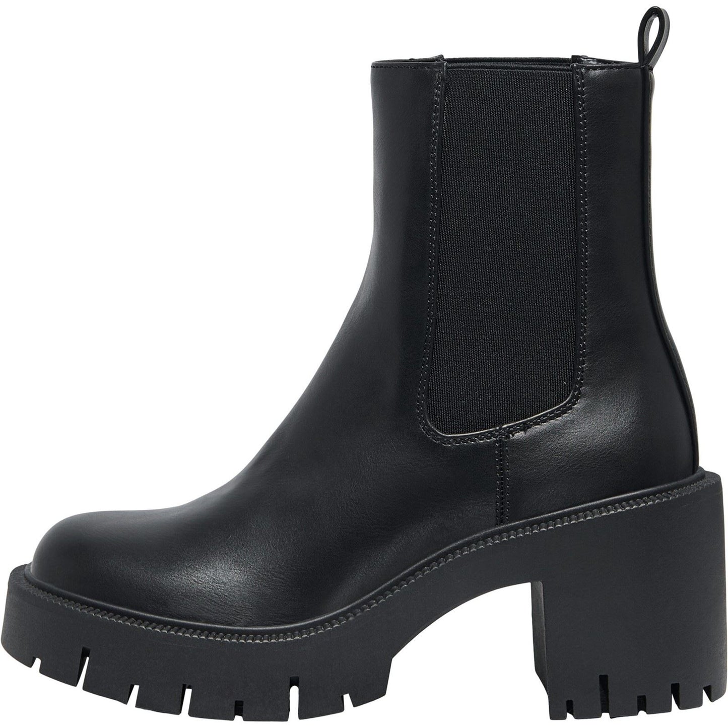 ONLY BLUEBELL-1 Polyurethane Women's Black Heeled Ankle Boots
