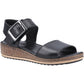 Hush Puppies Ellie Wide Leather Women's Black Sandals