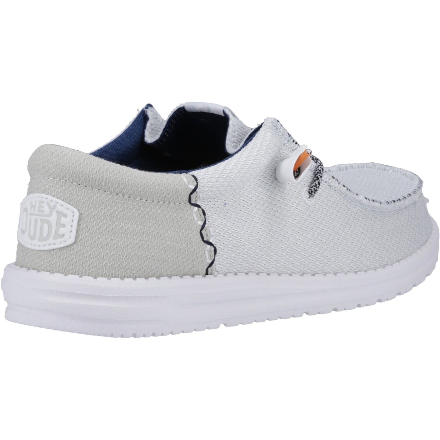 HEYDUDE Men's Wally Funk Open Mesh Shoe in White/White