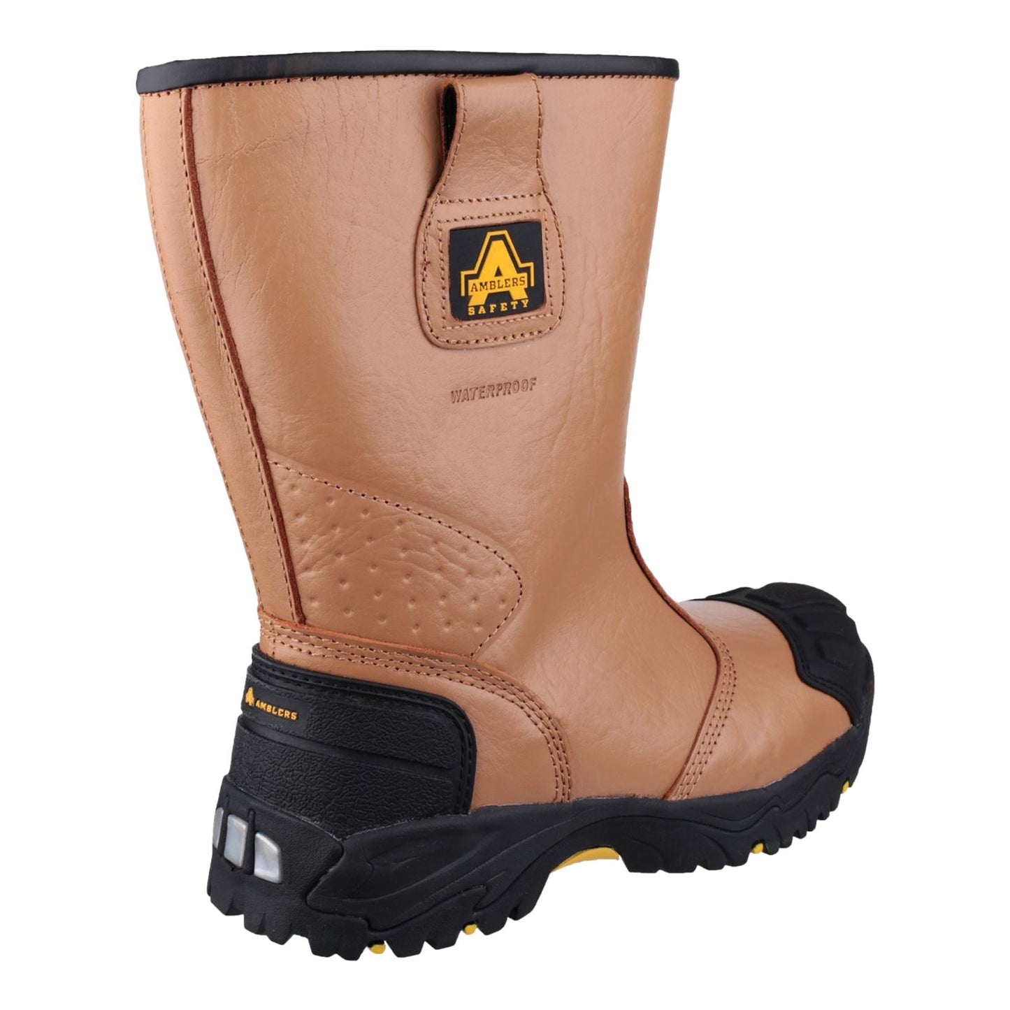 Amblers Safety Men's FS143 Waterproof pull on Safety Rigger Boot in Tan