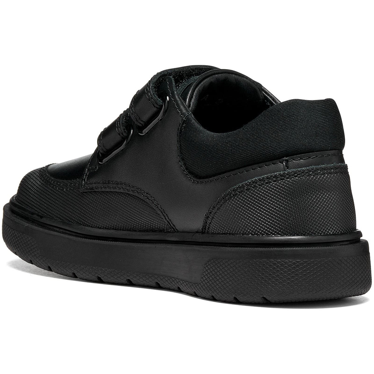 Geox J Riddock Leather Boy's Black Shoes