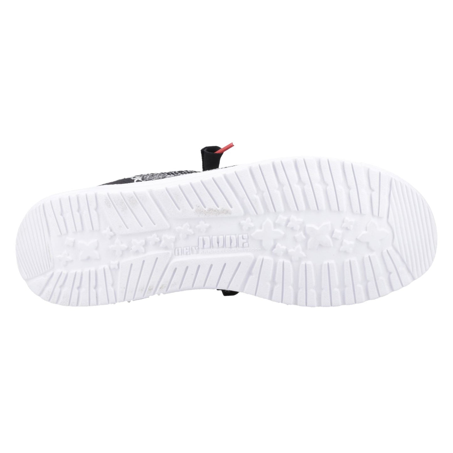 HEYDUDE Men's Wally Funk Open Mesh Shoe in Black/White