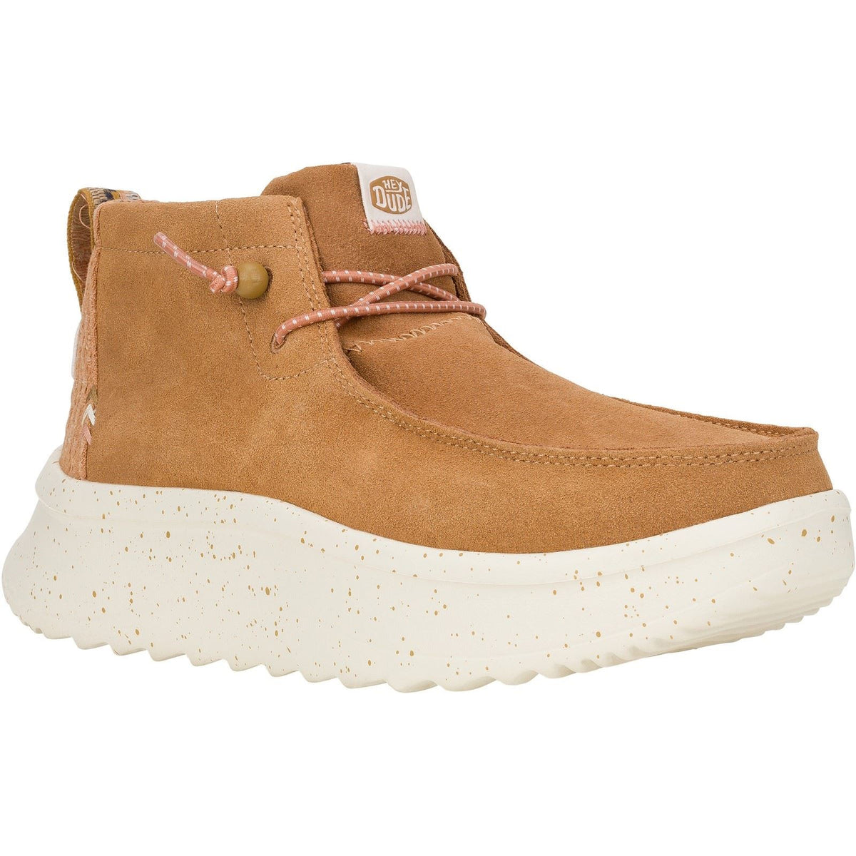 HEYDUDE Women's Wendy Peak Hi Suede Ankle Boots in Chestnut