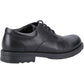 Hush Puppies Bruno Leather Youth Black Derby Shoes