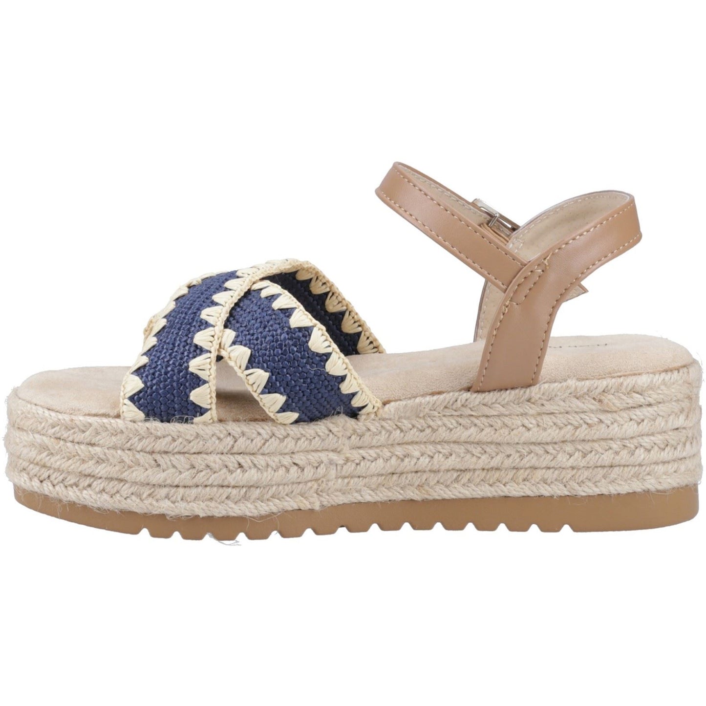 Hush Puppies Jemma Espadrille Polyurethane Women's Navy Sandals