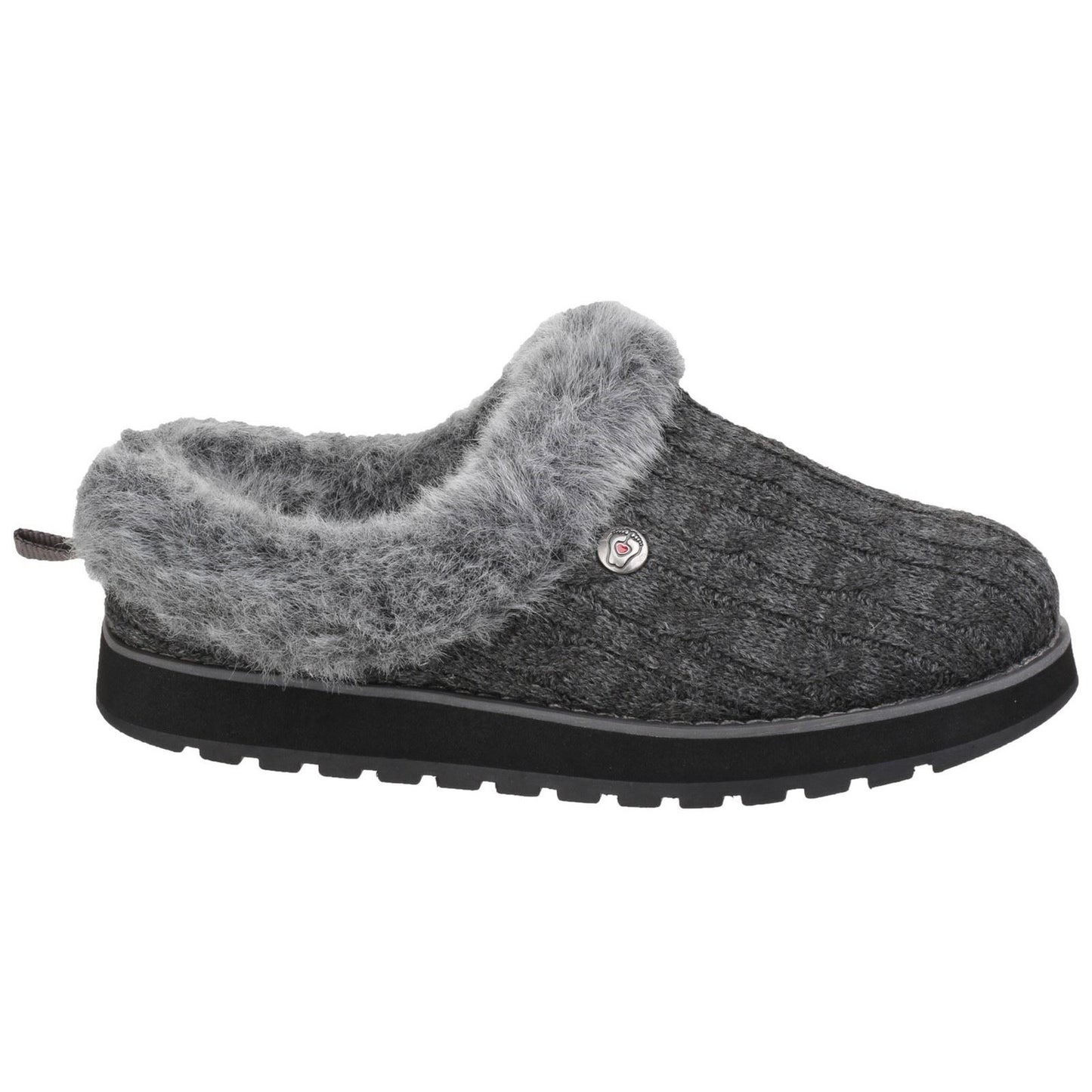 Skechers Women's Keepsakes Ice Angel Mule Slipper in Charcoal