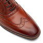 Base London Clarence Brogue Leather Men's Burnt Tan Brogues Shoes