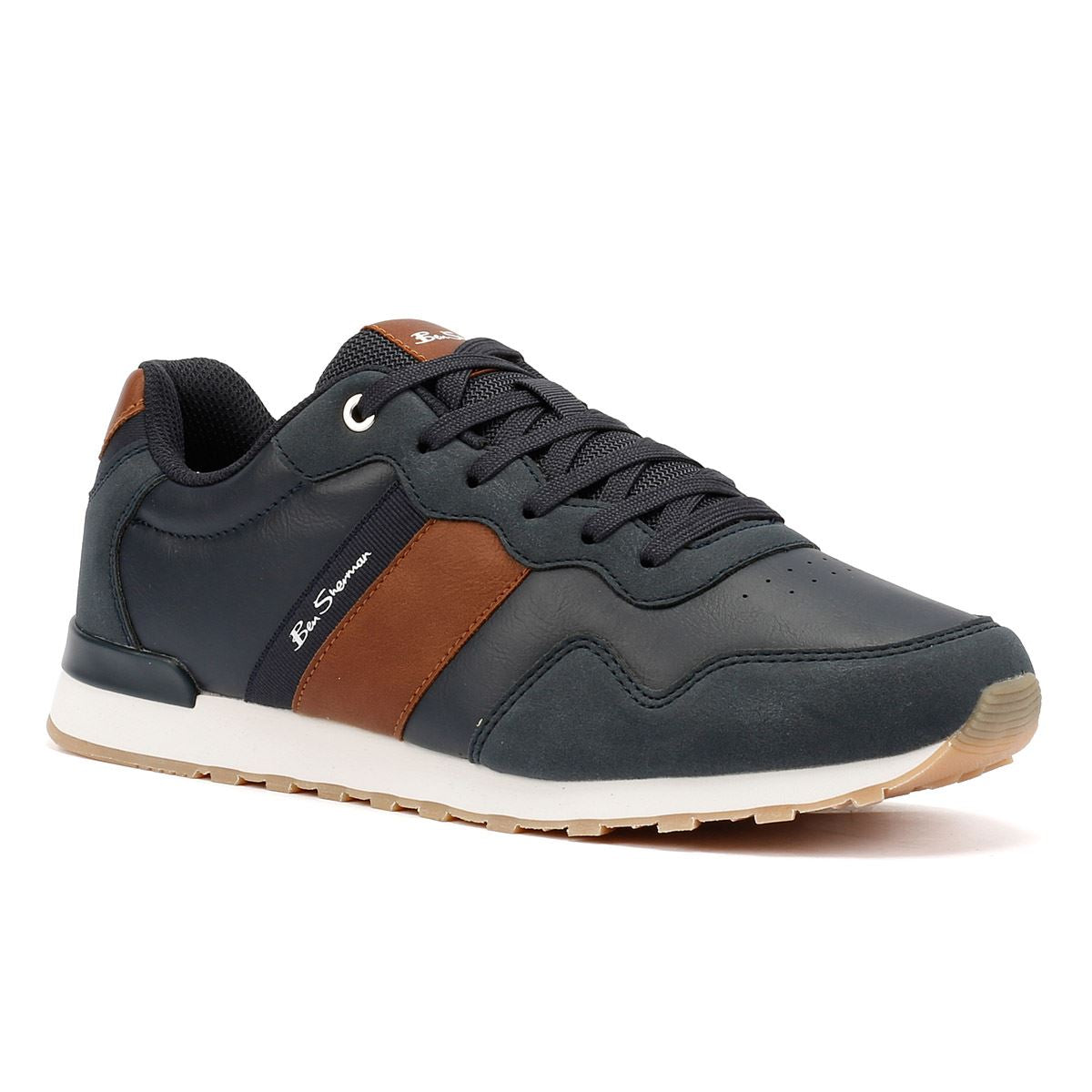Ben Sherman - BS19018 MENS OWEN RETRO SHOE NAVY/TAN