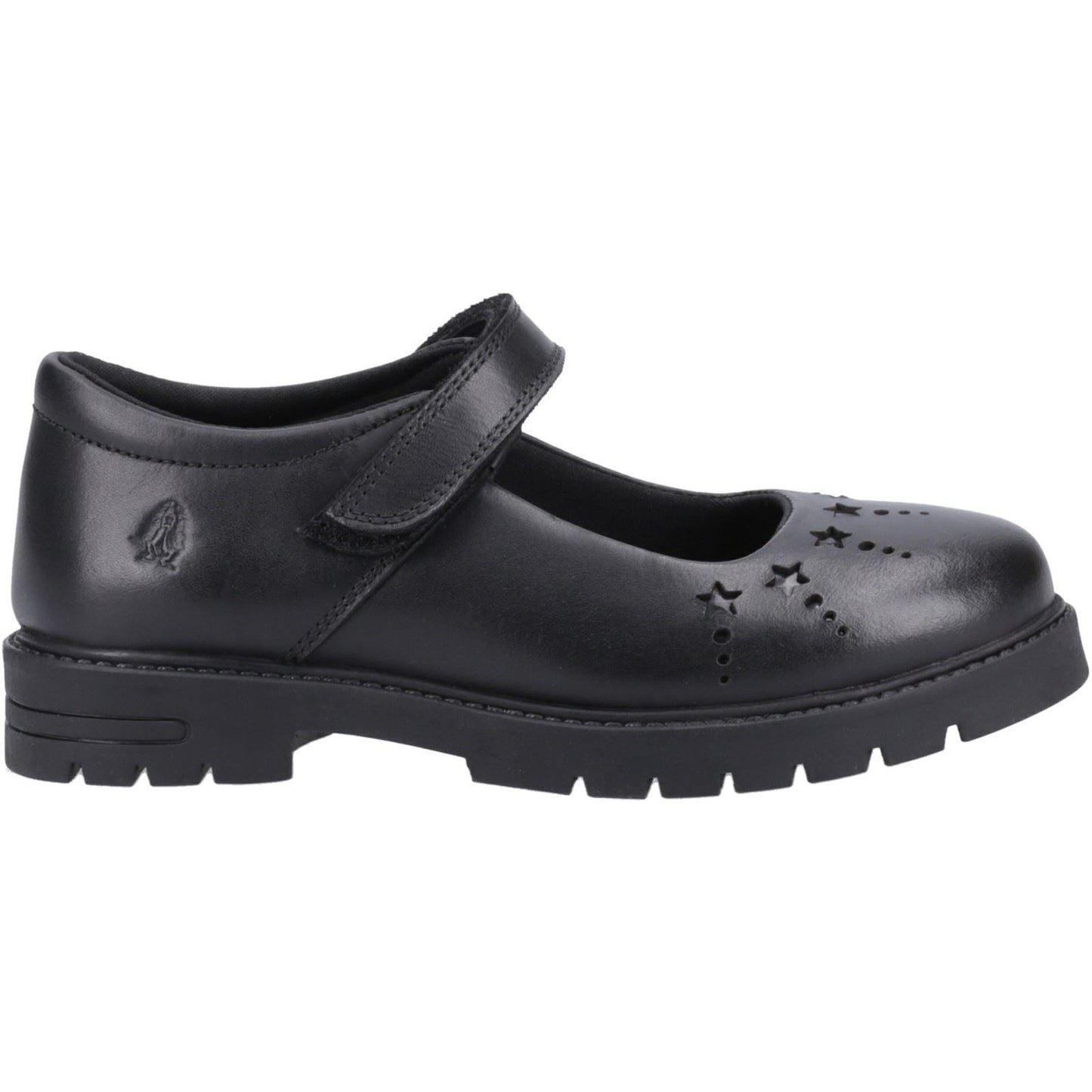 Hush Puppies Sabrina Leather Youth Black Shoes
